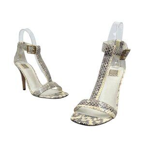 Dolce Vita Natural Snakeskin T-Strap Size 8.5 Size Women's Heels